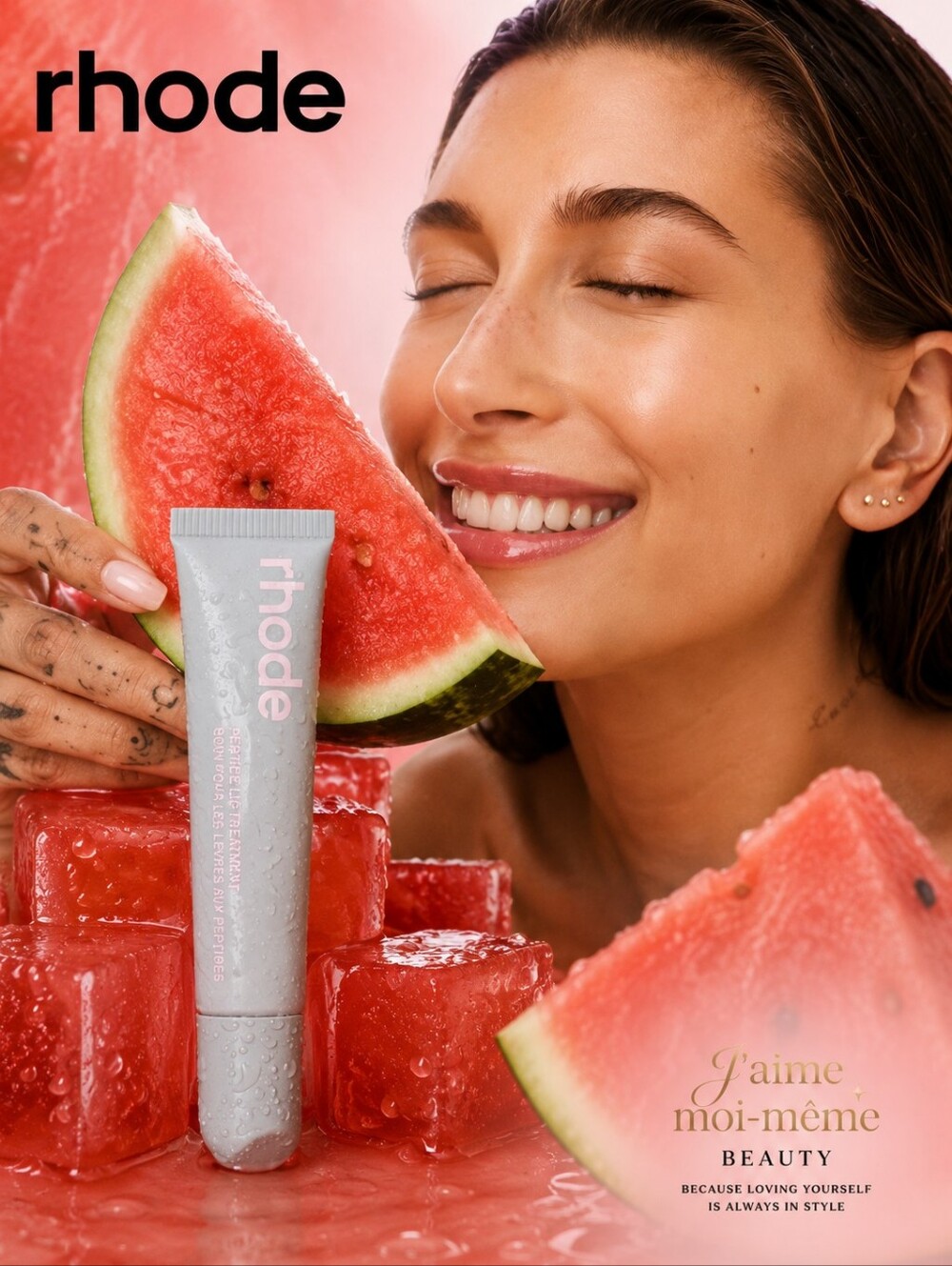 Rhode Watermelon Slice Peptide Lip Gloss Treatment Gloss -NEW IN BOX